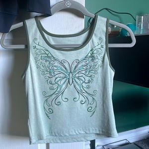 Gem Butterfly Crop-Top